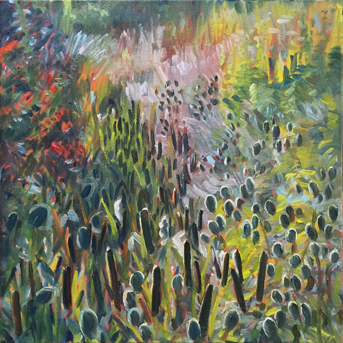 Bullrushes and Teasels October, 2018 by Stuart Nurse