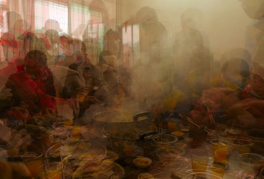 Peasant meal, Shaoguan by John Brooks