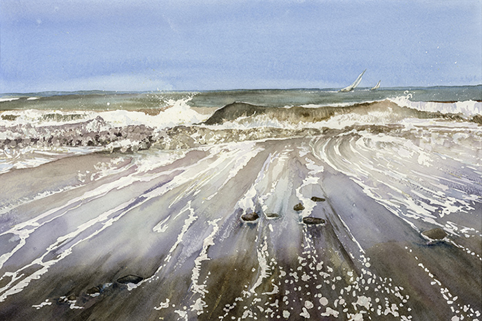 Waves, Isle of Wight by Julia Vaughan