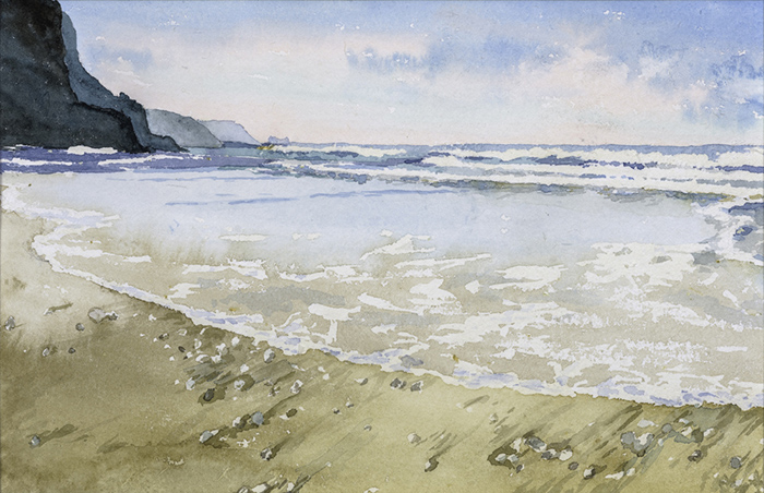 Waves, Porthtowan by Julia Vaughan
